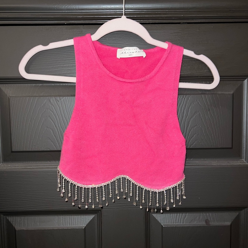 American Threads Crop Top